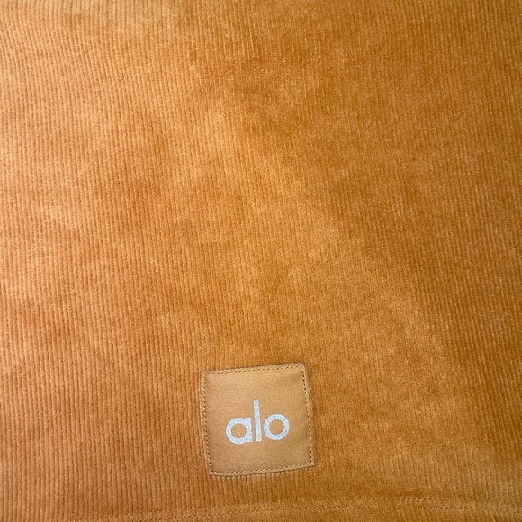 Alo Yoga Quarter Zip Mock Neck Corduroy Crop Top In Toffee -  Women’s size small - Picture 8 of 10